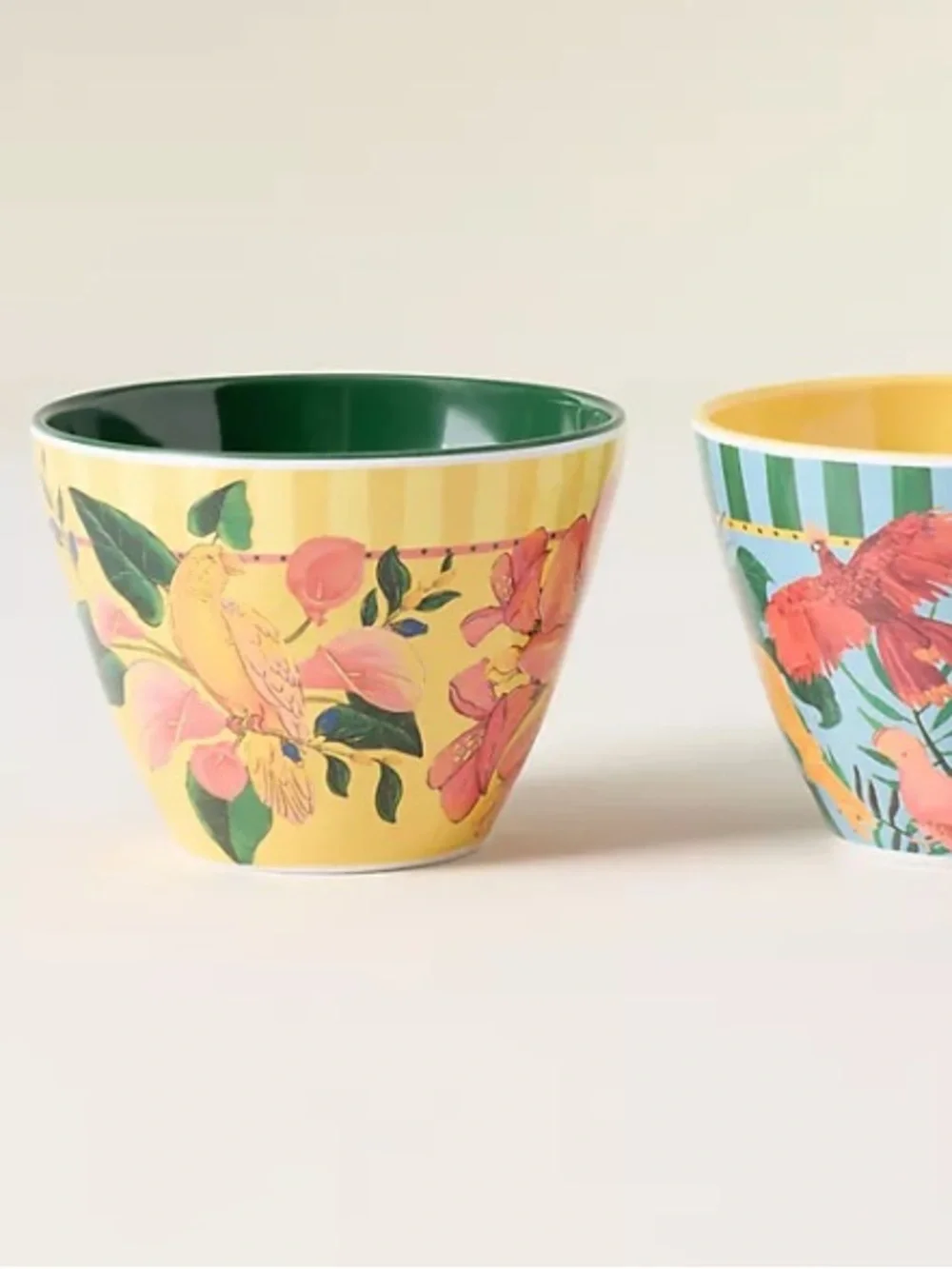 Farm Rio x Anthropologie Assorted Melamine Nut Bowl Yellow Parrot